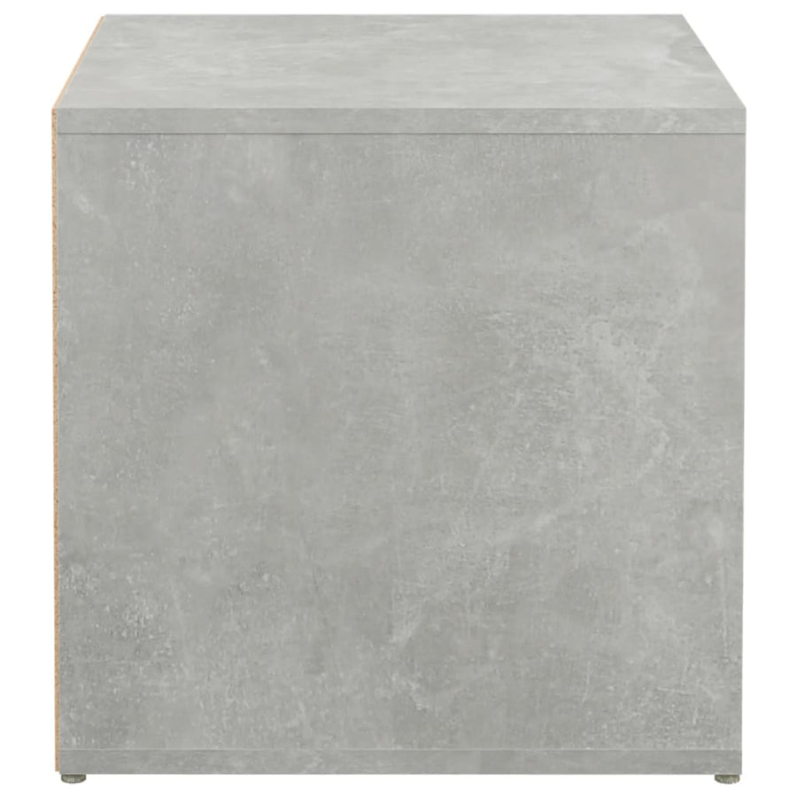 Opbergbox Met Lade 40,5X40X40 Cm Bewerkt Hout Betongrijs