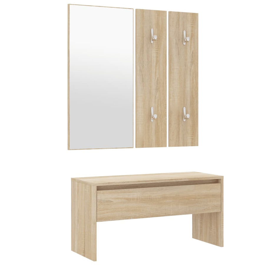Halmeubelset Bewerkt Hout Sonoma Eiken