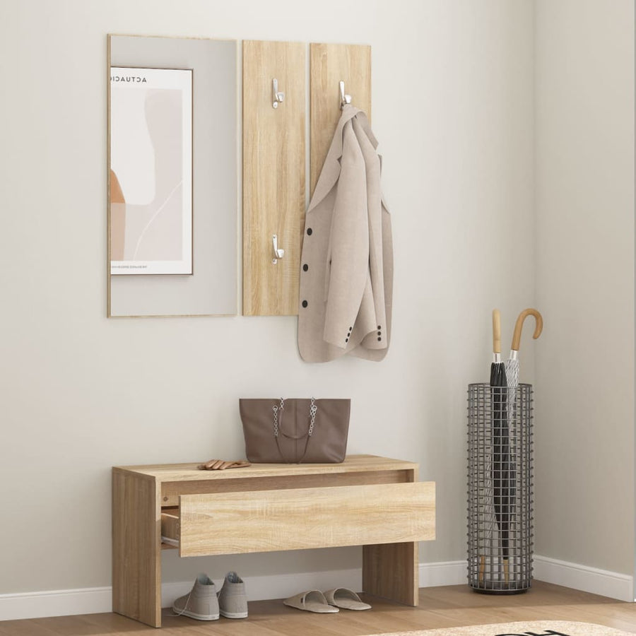 Halmeubelset Bewerkt Hout Sonoma Eiken