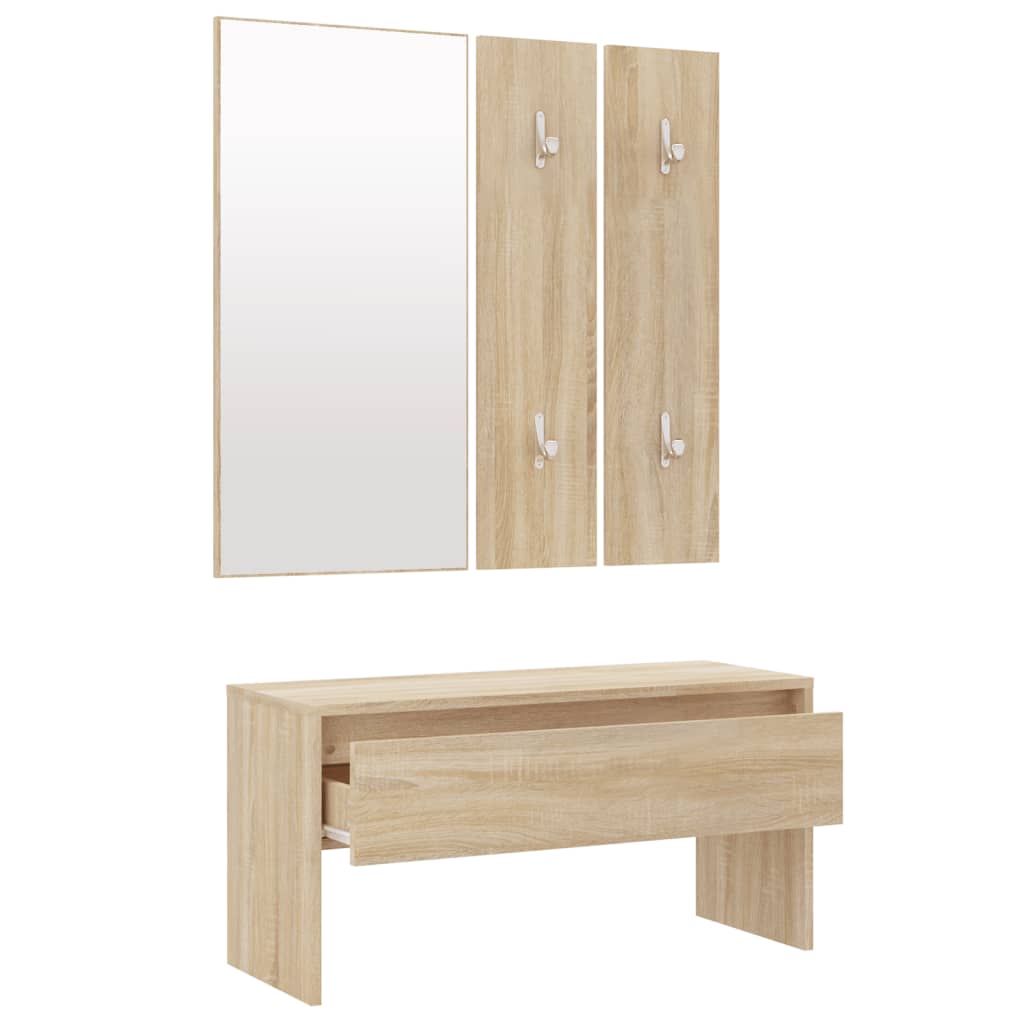 Halmeubelset Bewerkt Hout Sonoma Eiken