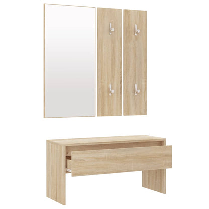 Halmeubelset Bewerkt Hout Sonoma Eiken