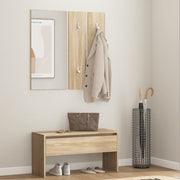 Garderobe set bewerkt hout sonoma eiken 80x30.5x40 cm