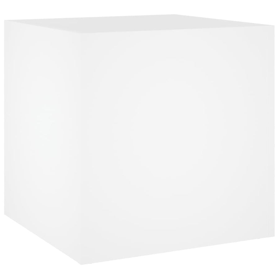 Plantenbak 40X40X40 Cm Bewerkt Hout Wit