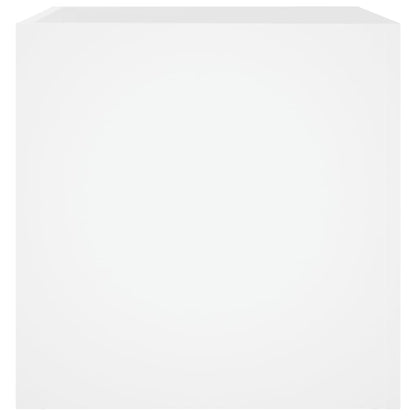 Plantenbak 40X40X40 Cm Bewerkt Hout Wit