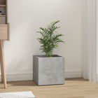 Planter 40x40x40 cm treated wood concrete grey