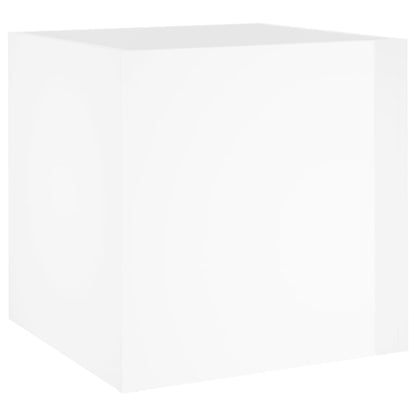 Plantenbak 40X40X40 Cm Bewerkt Hout Hoogglans Wit