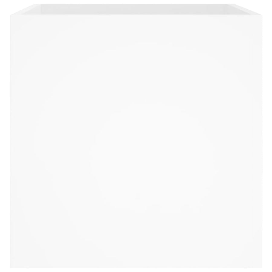 Plantenbak 40X40X40 Cm Bewerkt Hout Hoogglans Wit
