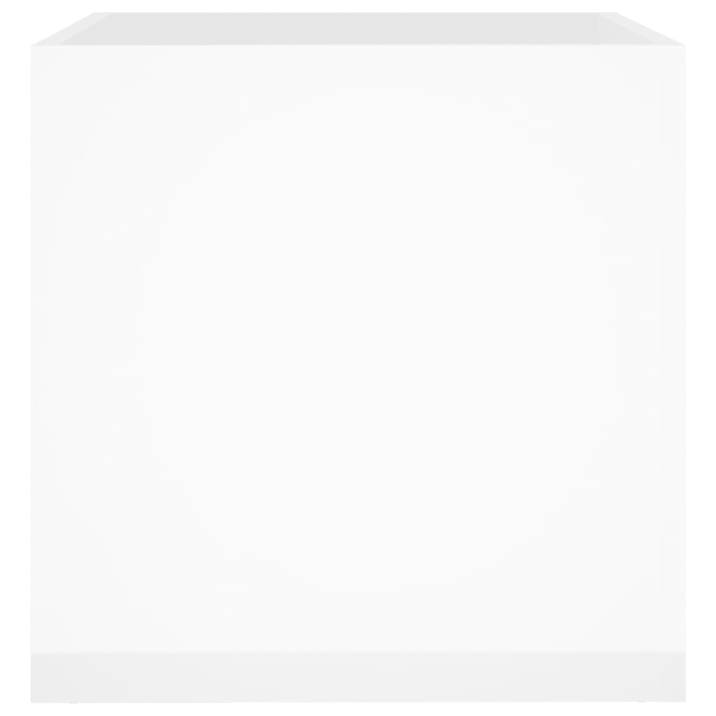 Plantenbak 40X40X40 Cm Bewerkt Hout Hoogglans Wit