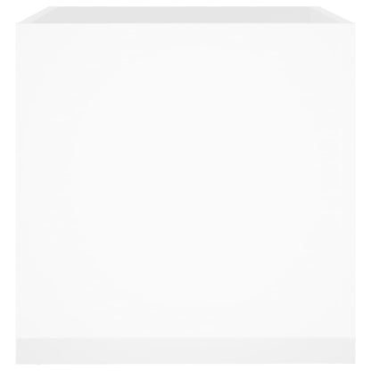 Plantenbak 40X40X40 Cm Bewerkt Hout Hoogglans Wit