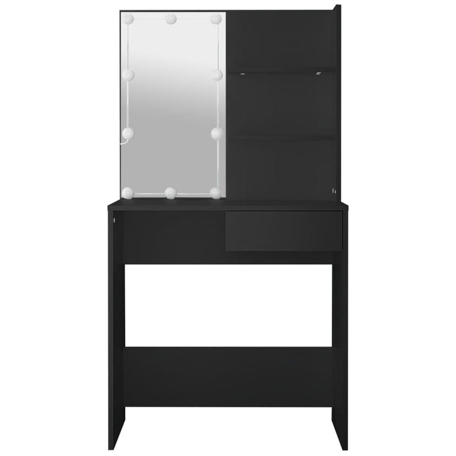 Kaptafel Met Led-Verlichting 74,5X40X141 Cm Zwart