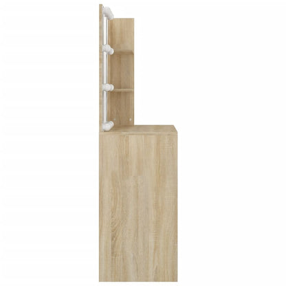 Kaptafel Met Led 74,5X40X4 Cm Bewerkt Hout Kleur Sonoma eiken