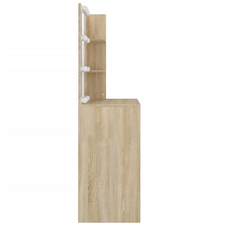 Kaptafel Met Led 74,5X40X4 Cm Bewerkt Hout Kleur Sonoma eiken