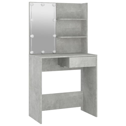 Kaptafel Met Led-Verlichting 74,5X40X4 Cm Betongrijs