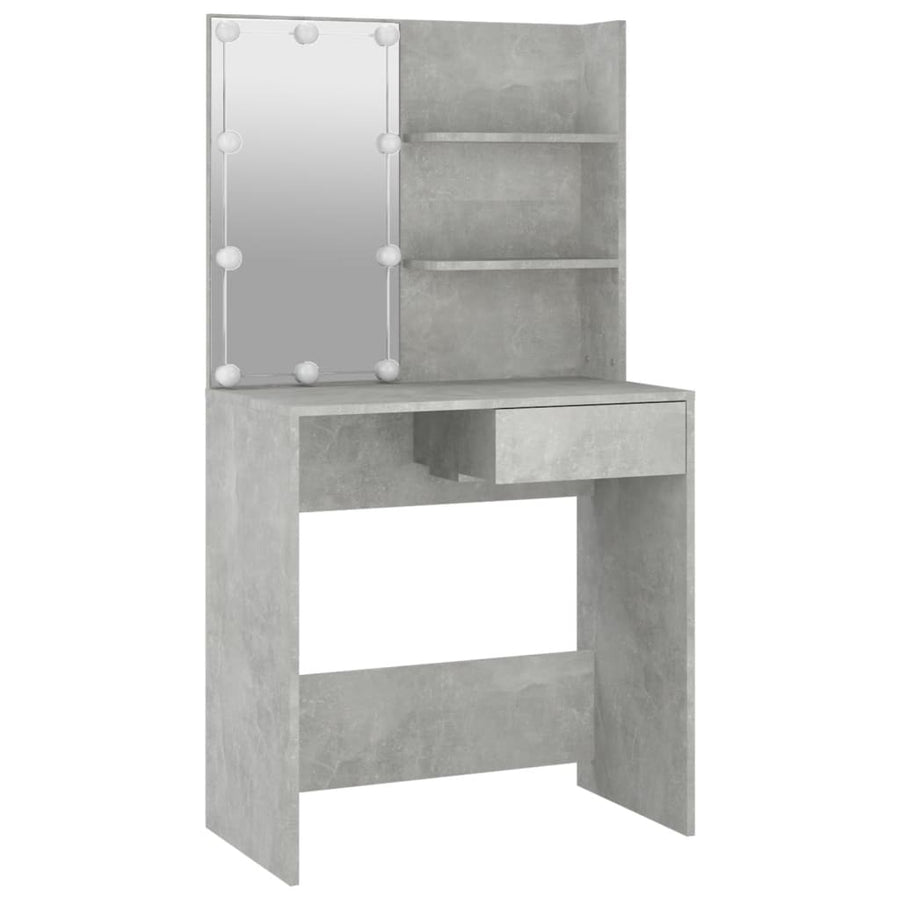 Kaptafel Met Led-Verlichting 74,5X40X4 Cm Betongrijs