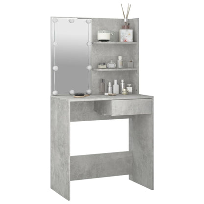 Kaptafel Met Led-Verlichting 74,5X40X4 Cm Betongrijs