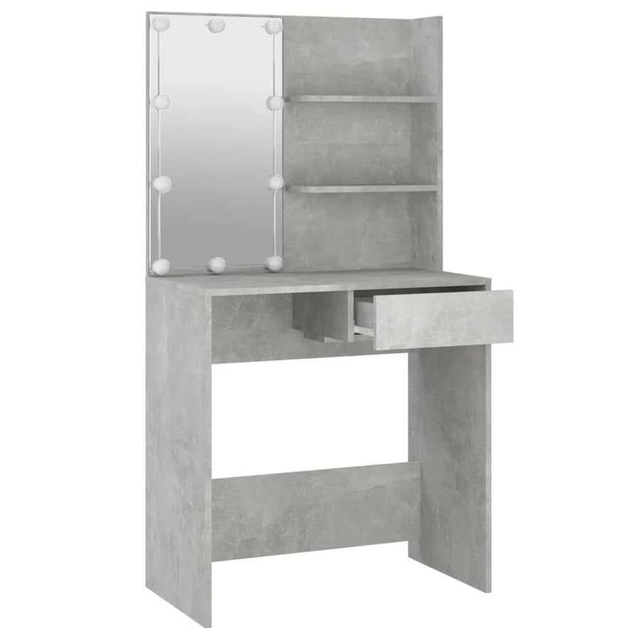 Kaptafel Met Led-Verlichting 74,5X40X4 Cm Betongrijs