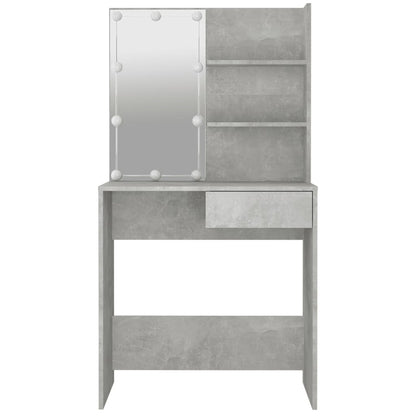 Kaptafel Met Led-Verlichting 74,5X40X4 Cm Betongrijs