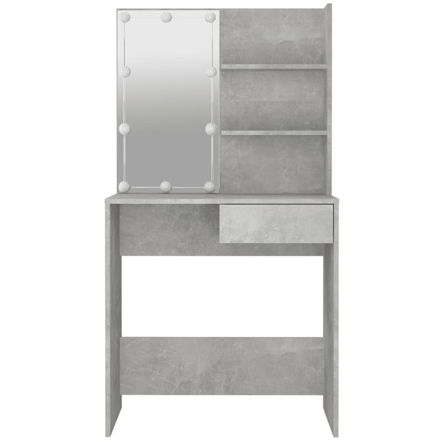 Kaptafel Met Led-Verlichting 74,5X40X4 Cm Betongrijs