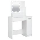 Kaptafel 86,5x35x136 cm wit met LED