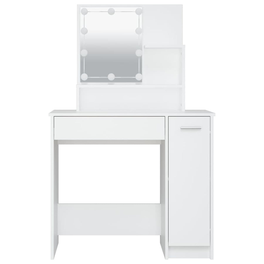 Kaptafel Met Led-Verlichting 86,5X35X36 Cm Wit