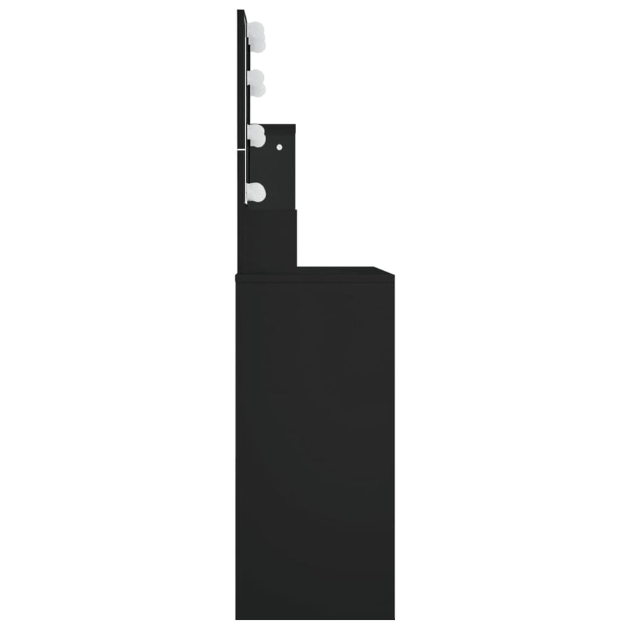 Kaptafel Met Led-Verlichting 86,5X35X36 Cm Zwart