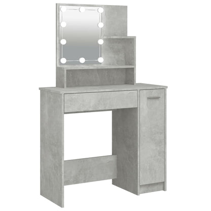 Kaptafel Met Led-Verlichting 86,5X35X36 Cm Betongrijs