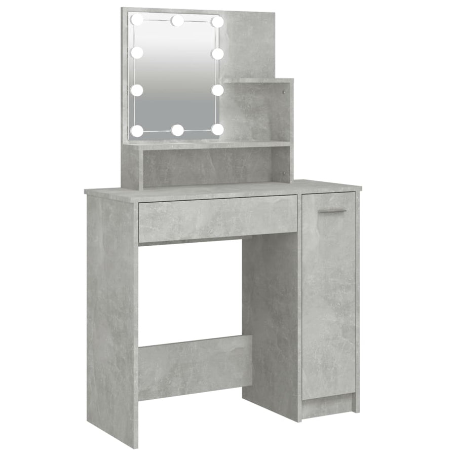 Kaptafel Met Led-Verlichting 86,5X35X36 Cm Betongrijs