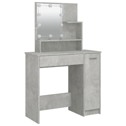 Kaptafel Met Led-Verlichting 86,5X35X36 Cm Betongrijs