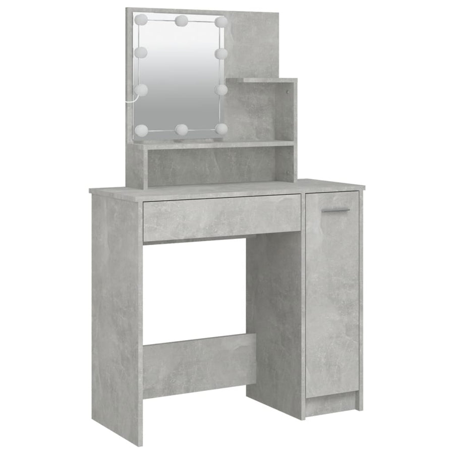 Kaptafel Met Led-Verlichting 86,5X35X36 Cm Betongrijs
