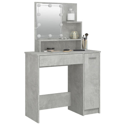 Kaptafel Met Led-Verlichting 86,5X35X36 Cm Betongrijs