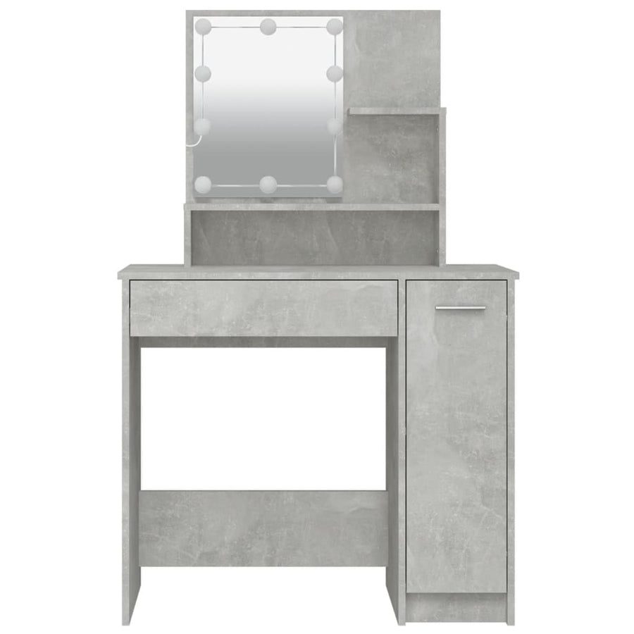 Kaptafel Met Led-Verlichting 86,5X35X36 Cm Betongrijs