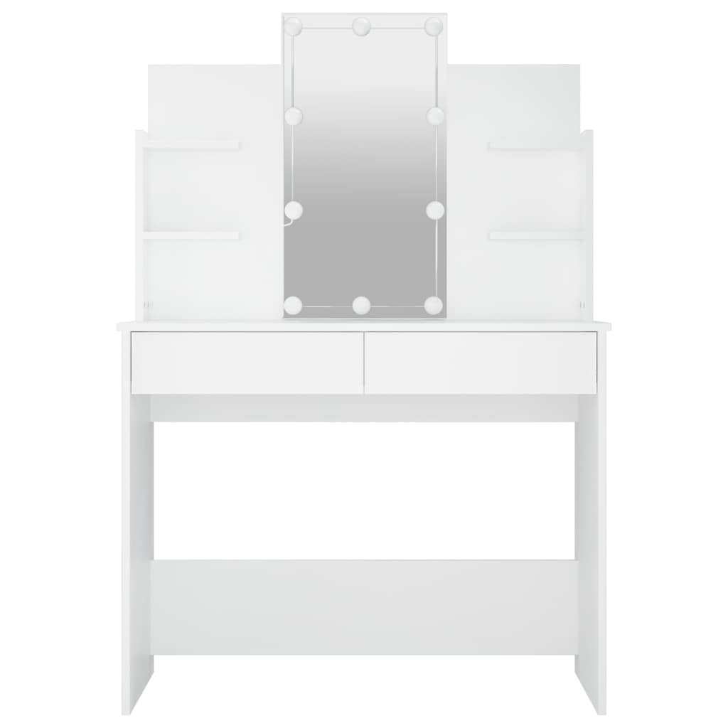 Kaptafel met LED-verlichting 96x40x142 cm wit