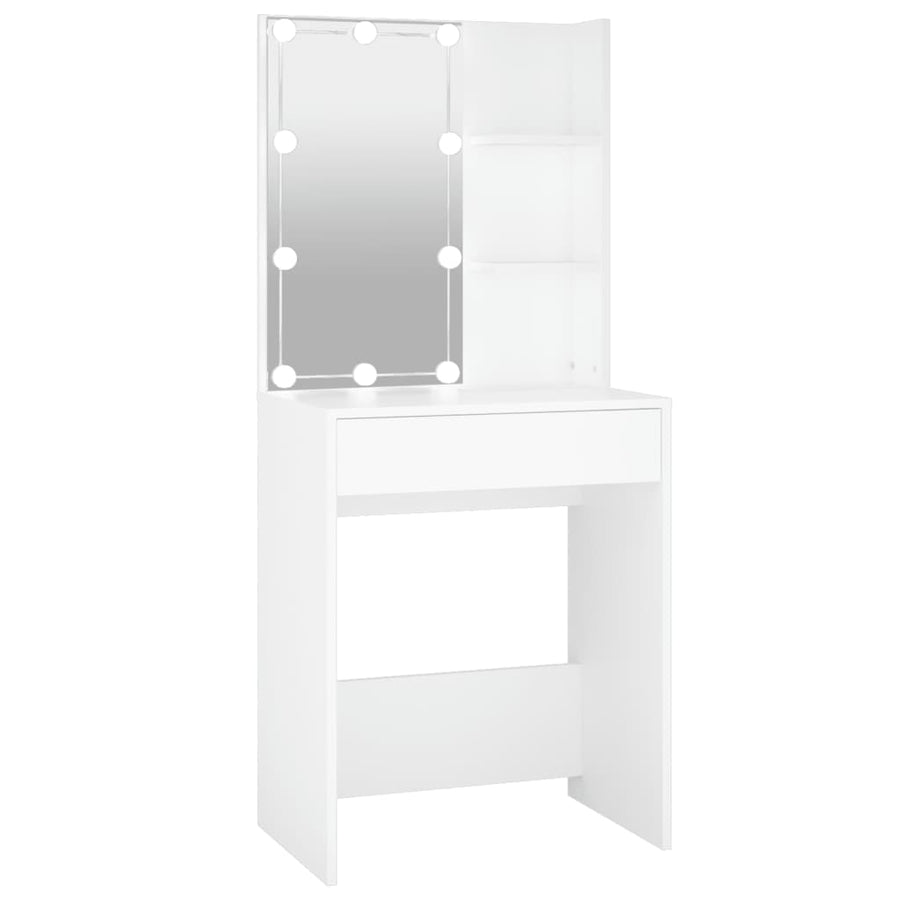 Kaptafel Met Led-Verlichting 60X40X140 Cm Wit