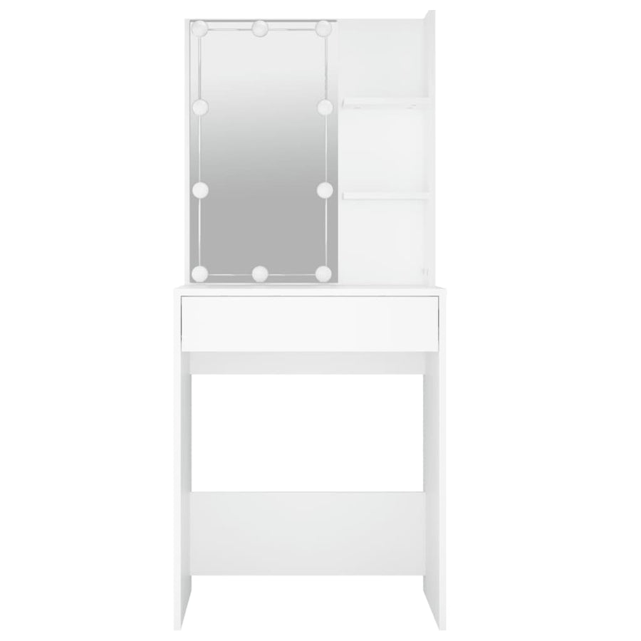 Kaptafel Met Led-Verlichting 60X40X140 Cm Wit