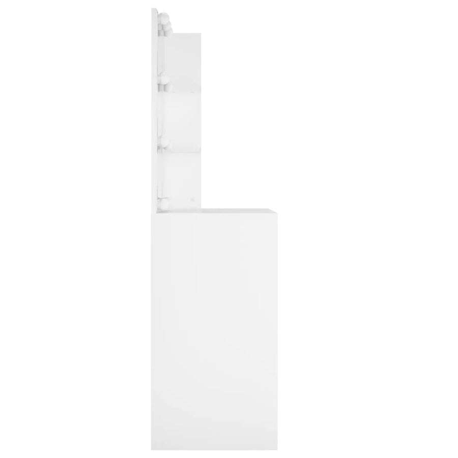 Kaptafel Met Led-Verlichting 60X40X140 Cm Wit