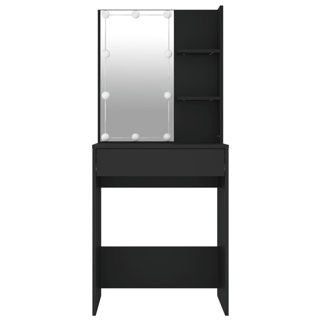 Kaptafel Met Led-Verlichting 60X40X40 Cm Zwart