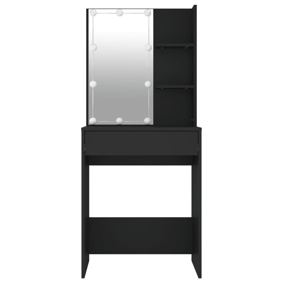 Kaptafel Met Led-Verlichting 60X40X40 Cm Zwart