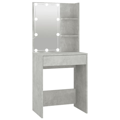 Kaptafel Met Led-Verlichting 60X40X40 Cm Betongrijs