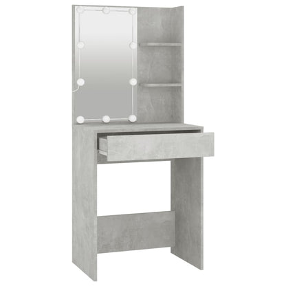 Kaptafel Met Led-Verlichting 60X40X40 Cm Betongrijs
