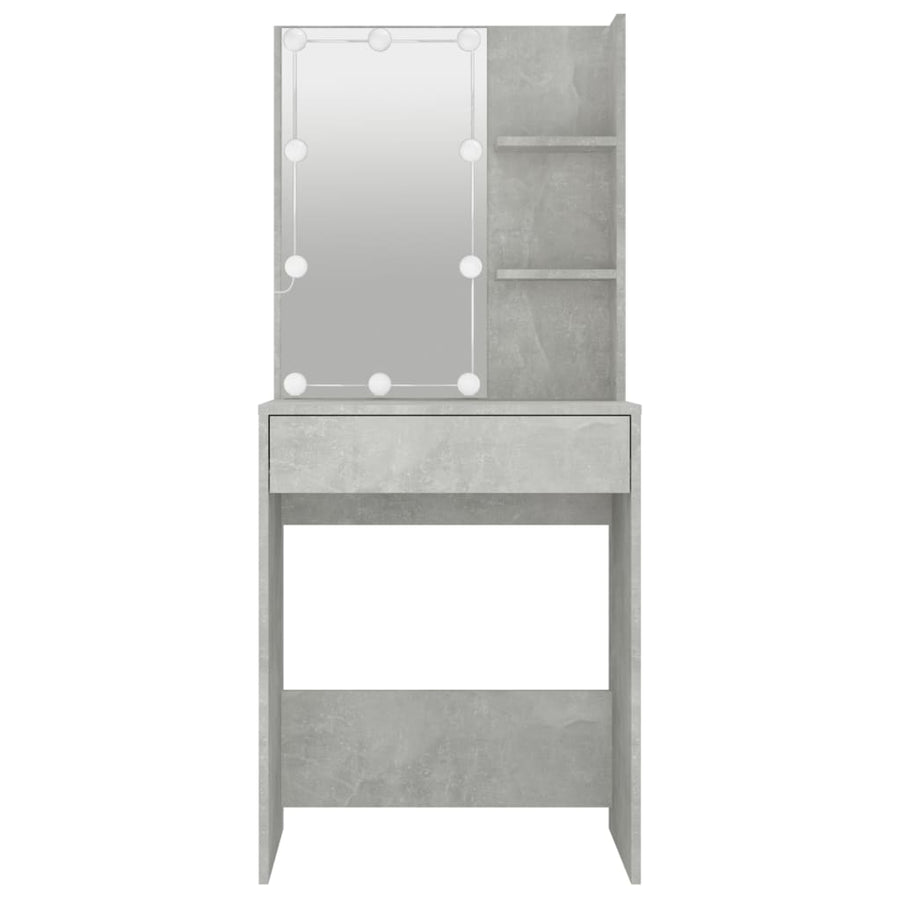 Kaptafel Met Led-Verlichting 60X40X40 Cm Betongrijs