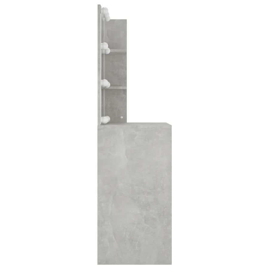 Kaptafel Met Led-Verlichting 60X40X40 Cm Betongrijs