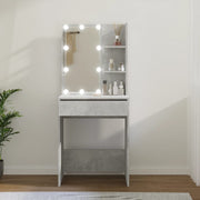 Kaptafel 60x40x140 cm betongrijs met LED