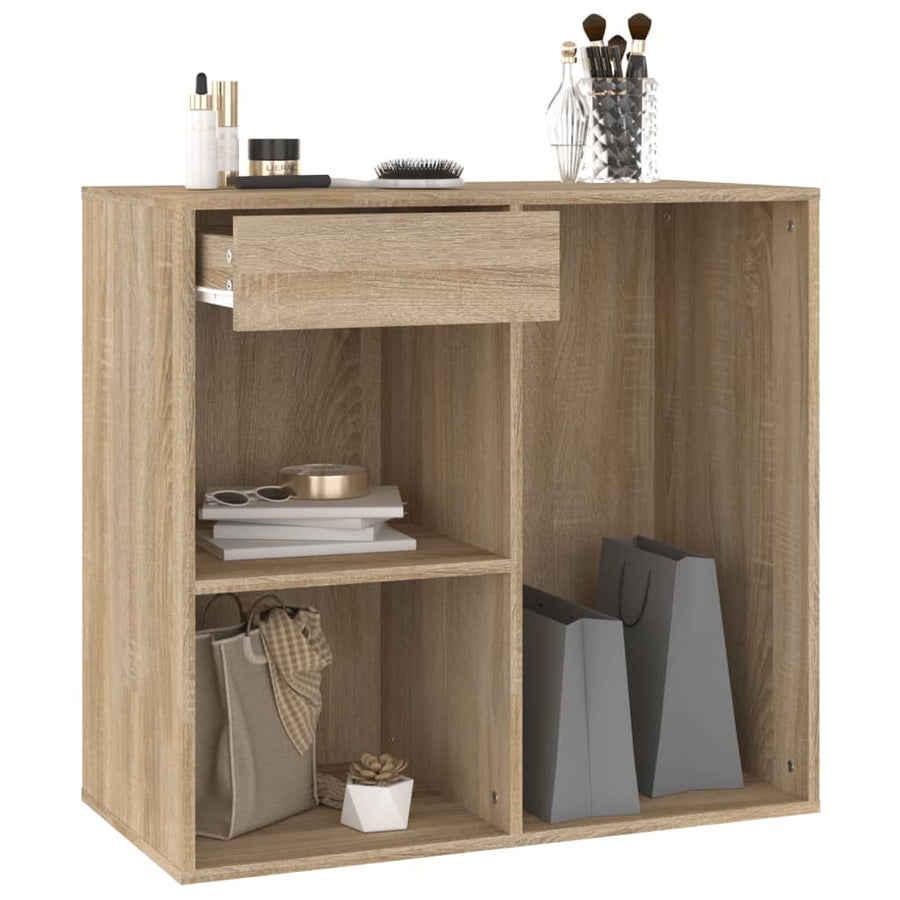 Cosmeticakast 80X40X75 Cm Bewerkt Hout Sonoma Eikenkleurig