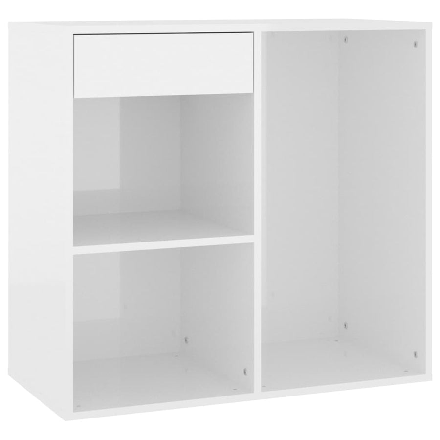 Cosmeticakast 80X40X75 Cm Bewerkt Hout Hoogglans Wit