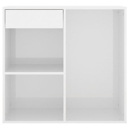 Cosmeticakast 80X40X75 Cm Bewerkt Hout Hoogglans Wit