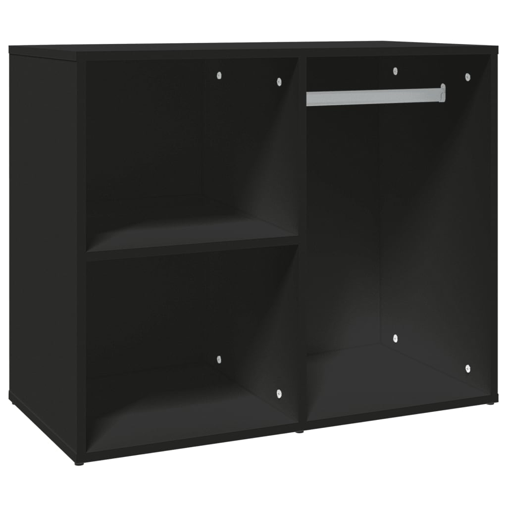Kledingkast 80X40X65 Cm Bewerkt Hout Zwart