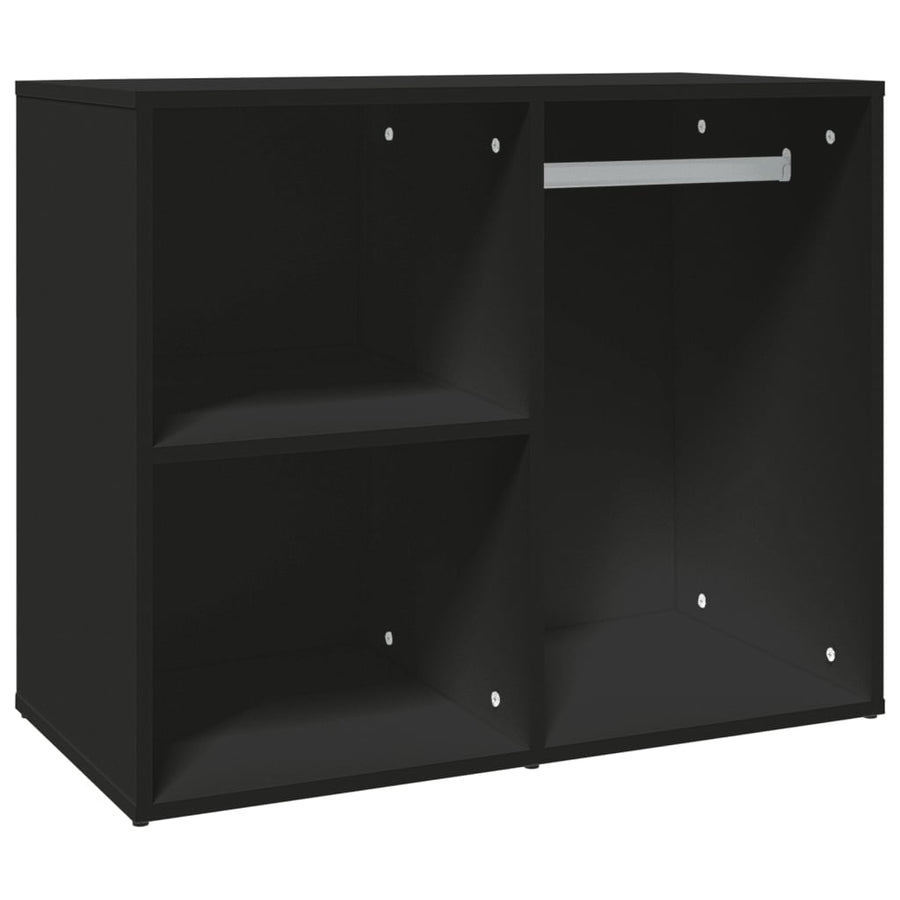Kledingkast 80X40X65 Cm Bewerkt Hout Zwart