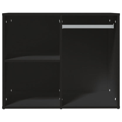 Kledingkast 80X40X65 Cm Bewerkt Hout Zwart