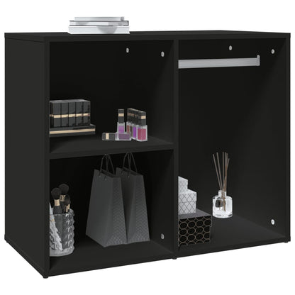Kledingkast 80X40X65 Cm Bewerkt Hout Zwart