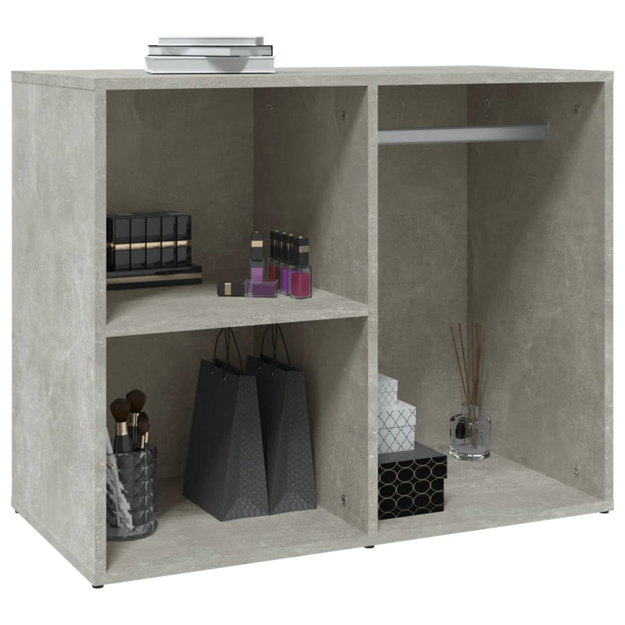 Kledingkast 80X40X65 Cm Bewerkt Hout Betongrijs